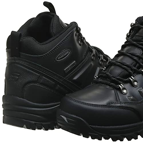 Skechers mens Relaxed Fit Resment Traven Hiking Boot, Black/Black, 8 US
