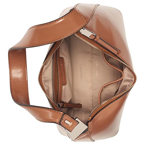 Calvin Klein Holly Top Zip Shoulder Bag, Caramel,One Size