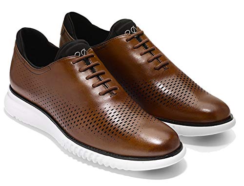 Cole Haan Mens 2 Zerogrand LSR Wing British Tan/Black/Ivory 9 D - Medium