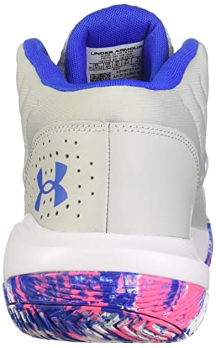 Under Armour Unisex Jet '21 Basketball Shoe, (109) Mod Gray/White/Versa Blue, 8.5 US Men