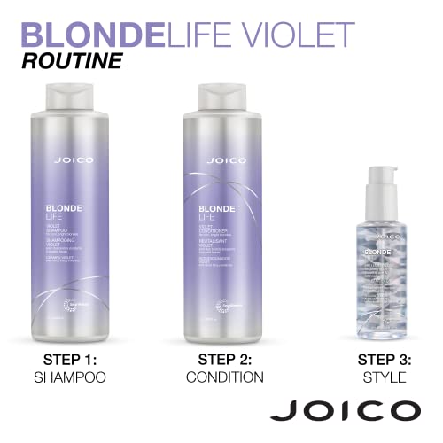 Blonde Life Violet Conditioner | For Cool and Bright Blonde Hair | Neutralize Brassy Tones | Banish Yellow Tones | Boost Shine | Sulfate Free | With Monoi and Tamanu Oil | 33.8 Fl Oz