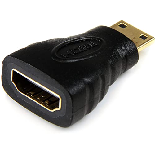 StarTech.com HDMI® to HDMI Mini Adapter - HDMI Female to Mini HDMI Male for camera to a High Definition TV or Monitor (HDACFM),Black 0.5' x 0.9' x 1.4'