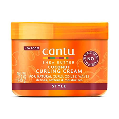 Cantu Coconut Curling Cream with Shea Butter for Natural Hair, 12 oz (Packaging May Vary)