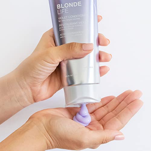 Blonde Life Violet Conditioner | For Cool and Bright Blonde Hair | Neutralize Brassy Tones | Banish Yellow Tones | Boost Shine | Sulfate Free | With Monoi and Tamanu Oil | 8.5 Fl Oz