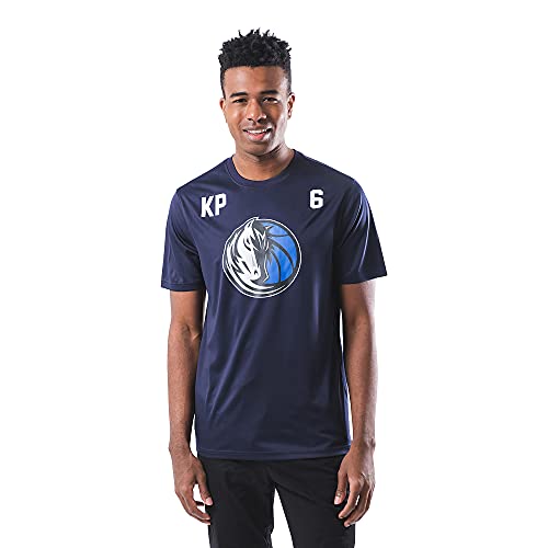 Ultra Game NBA Dallas Mavericks - Kristaps Porzingis Mens Active Tee Shirt, Team Color, Small