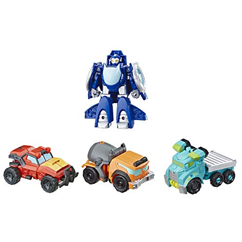 Playskool Heroes Transformers Rescue Bots Academy Team Pack, 4 Collectible 4.5-inch Converting Action Figures, Toys for Kids Ages 3 and Up