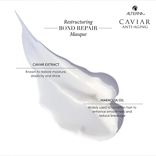 Alterna Caviar Anti-Aging Restructuring Bond Repair Masque, 5.7 Ounce | Strengthens and Protects Damaged Hair , 5.68 Fl Oz (Pack of 1)