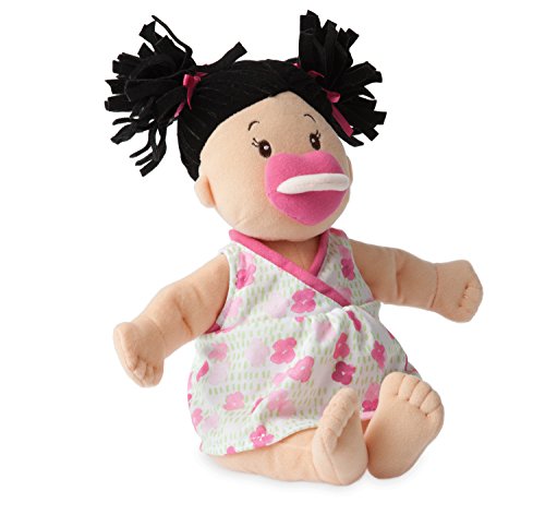 Manhattan Toy Baby Stella Black Hair Soft First Baby Doll, 15-Inch