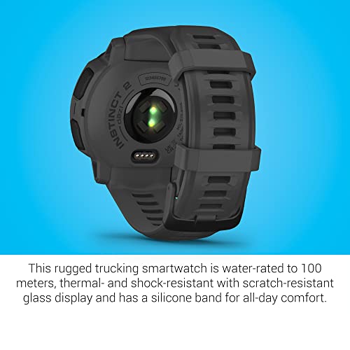 Garmin Instinct 2, dezl Edition, Rugged Trucking Smartwatch, Easy Break Planning, Compatible with the dezl OTR Navigator, Black