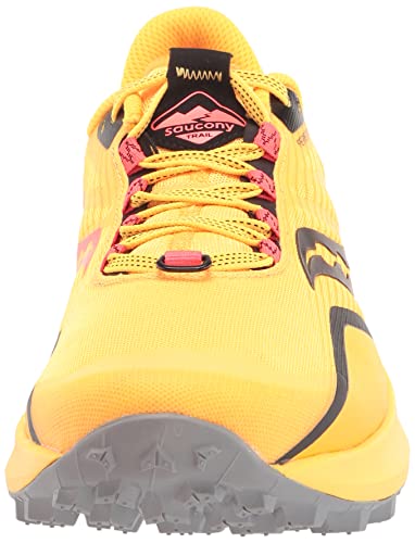 Saucony Men's Peregrine 12 Trail Running Shoe, VIZIGLD/VIZIRED, 7.5