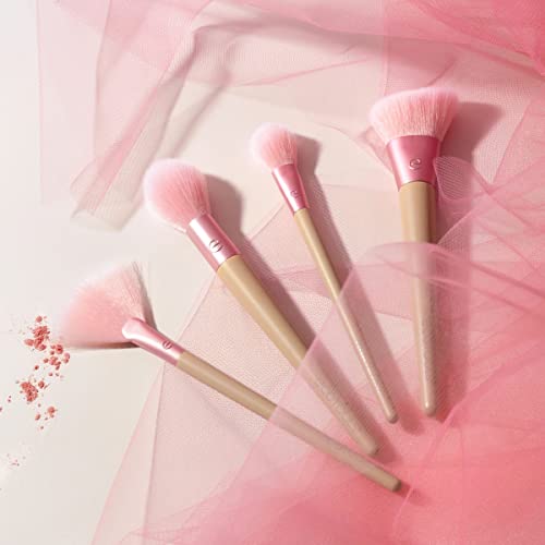 EcoTools Elements Limited Edition Wind-Kissed Professional Makeup Brush Set, For Bronzer, Blush, or Highlighter, Ecofriendly Makeup Brushes for Liquid, Cream, or Powder Products, Vegan, 4 Piece Set