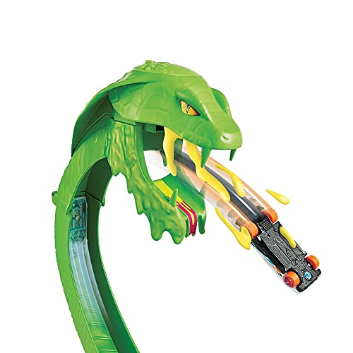 Hot Wheels Toxic Snake Strike Challenge Play Set with Slime for Kids 5 Years Old and Up, Includes One 1:64 Scale Vehicle, Connects to Other Sets, Single Or Multicar Play