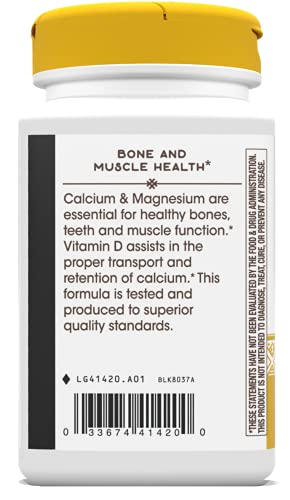 Nature's Way Calcium-Magnesium-Vitamin D Capsules, Supports Bone and Muscle Health*, 100 Capsules