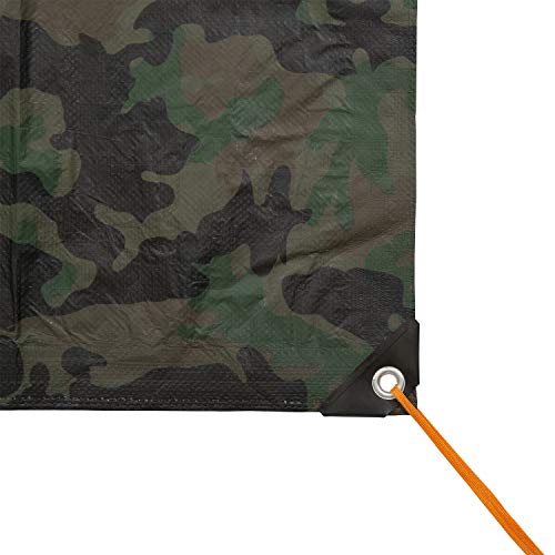 Stansport T-1216-C Reinforced Multi-Purpose Tarp, Woodland Camo - 12 X 16-Feet