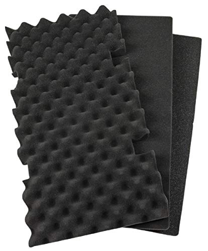 Monoprice Weatherproof Hard Case - 22 x 14 x 8 Inches - With Customizable Foam, IP67, Shockproof, Name Plate, Black