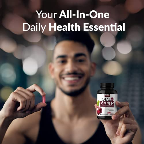 Force Factor Total Beets Beetroot Superfood Formula with Beet Root Powder, Beet Supplement with Vitamins, Minerals, and Antioxidants, Immune Support Supplement, 90 Vegetable Capsules