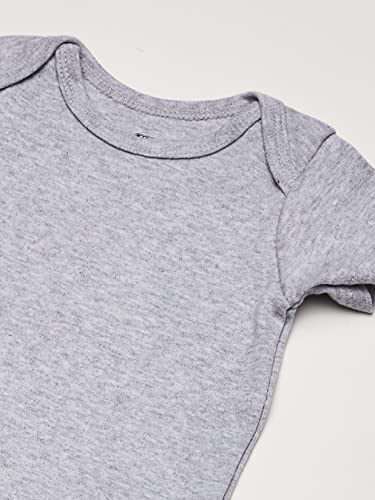 Hudson Baby Unisex Baby Cotton Bodysuits Heather Gray, 12-18 Months