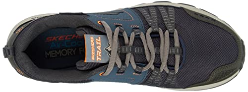 Skechers Men's Escape Plan Oxford, Navy/Orange, 8