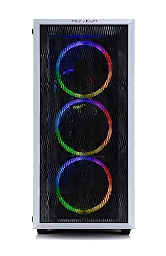Skytech Chronos Gaming PC Desktop - AMD Ryzen 5 5600X 3.7GHz, RTX 3070 8GB, 16GB DDR4 3200, 1TB NVME, 650W Gold PSU, Windows 10 Home 64-bit, AC WiFi, White