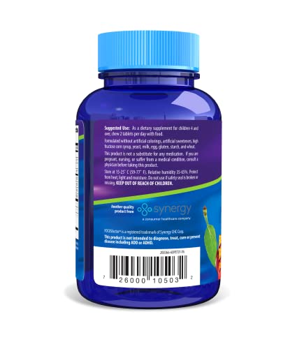 Focus Factor Kids Complete Daily Chewable Vitamins: Multivitamin and Neuro Nutrient (Brain Function) w/Vitamin B12, C, D3-60 Count
