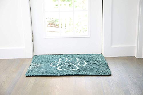 Dog Gone Smart Dirty Dog Microfiber Paw Doormat - Muddy Mats For Dogs - Super Absorbent Dog Mat Keeps Paws and Floors Clean - Machine Washable Pet Door Rugs with Non-Slip Backing | Medium Black