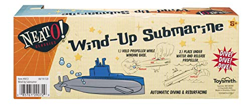 Toysmith NeatO! Classic Toys Wind Up Diving Submarine