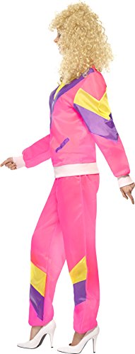 Smiffys 80s Height of Fashion Shell Suit Costume,Pink,L - US Size 14-16