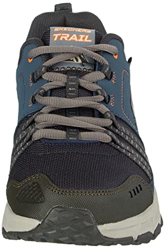 Skechers Men's Escape Plan Oxford, Navy/Orange, 12 M US