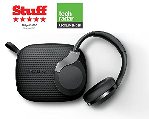 PHILIPS PH805 Active Noise Canceling (ANC) Over Ear Wireless Bluetooth Performance Headphones w/Hi-Res Audio, Comfort Fit and 30 Hours of Playtime (TAPH805BK)