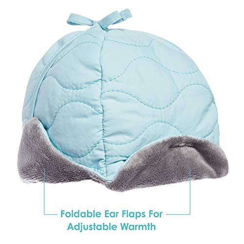 JJ Cole - Bomber Hat Set, Winter Boots, Mittens, and Hat to Keep Baby Warm and Comfortable, Aqua, 0 to 6 Months