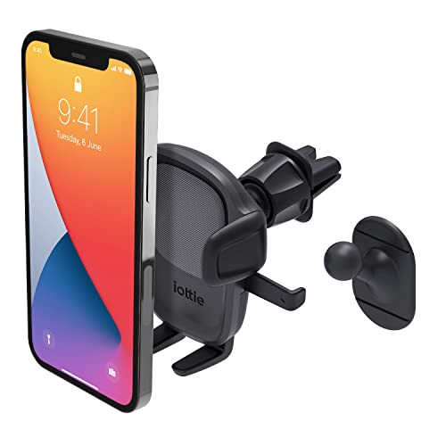 iOttie Easy One Touch 5 Air Vent and Flush Mount Combo - Universal Car Mount Phone Holder for iPhone, Google, Samsung, Moto, Huawei, Nokia, LG, and all other Smartphones