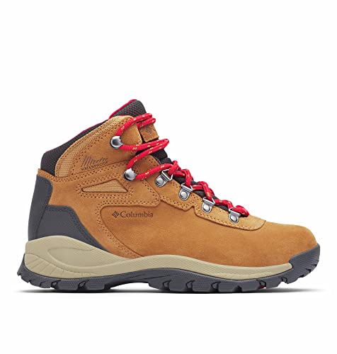 Columbia Women's Newton Ridge Plus Waterproof Amped, Elk/Mountain Red, 5