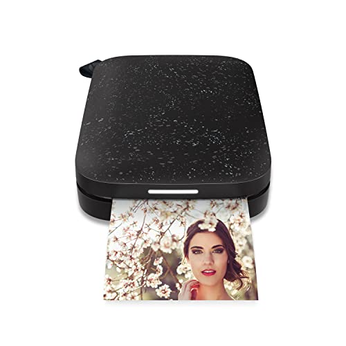 HP Sprocket Portable 2x3' Instant Color Photo Printer (Noir) Print Pictures on Zink Sticky-Backed Paper from your iOS and Android Device.
