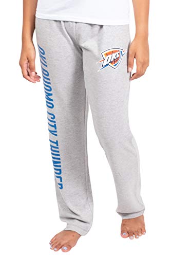Ultra Game NBA Oklahoma City Thunder Womens Sleepwear Super Soft Hacci Pajama Loungewear Pants, Heather Gray, Small