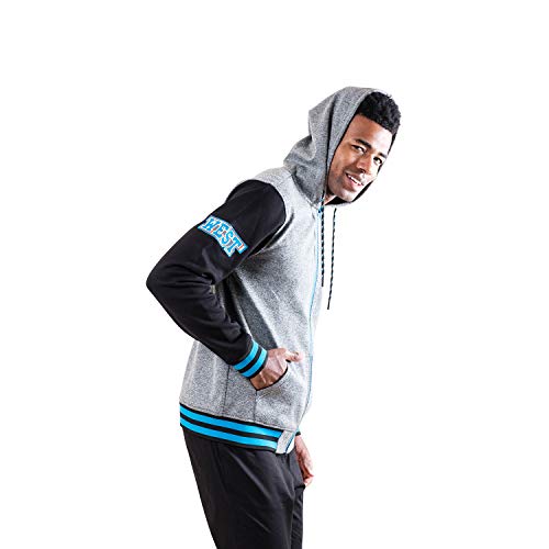 NBA Oklahoma City Thunder Mens Men's Full Zip Fleece Hoodie Letterman Varsity Jackett, Team Color, S