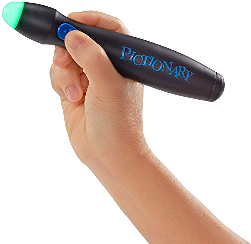 Mattel Games Pictionary Air Family Game for Kids and Adults with Light Pen and Clue Cards, Connect to Smart Devices [Amazon Exclusive]