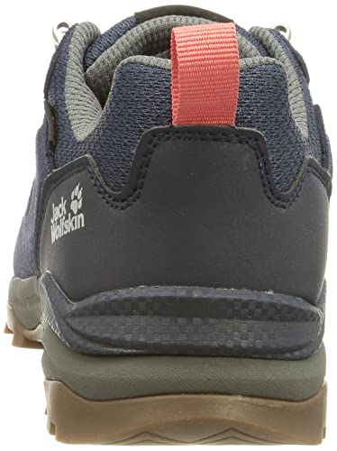 Jack Wolfskin Women's Refugio Texapore Low W Hiking Shoe, Dark Blue/Grey, 6