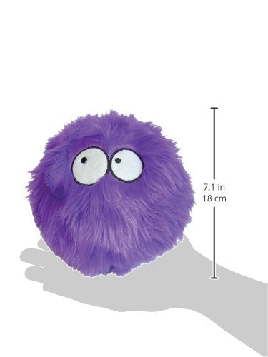 goDog Furballz Squeaky Plush Ball Dog Toy, Chew Guard Technology - Purple, Large