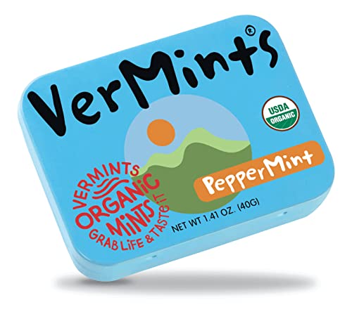 VerMints Organic PepperMints, 1.41oz Tins (Pack of 6)