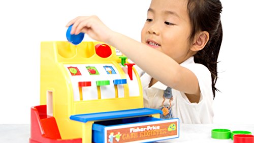 Basic Fun Fisher-Price Classic Toys - Retro Cash Register - Great Pre-School Gift for Girls and Boys, 1 ea (2073), for 24 months to 180 months