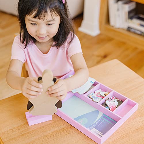 Melissa and Doug Disney Cinderella Magnetic Dress-Up Wooden Pretend Play Set (30+ pcs) - Toys, Princess Dress Up Doll For Preschoolers And Kids Ages 3+