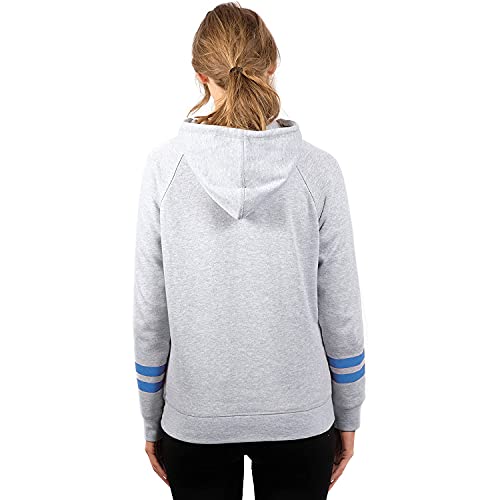 Ultra Game NBA Oklahoma City Thunder Womens Soft Fleece Pullover Hoodie Sweatshirt With Varsity Stripe, Heather Gray, Medium