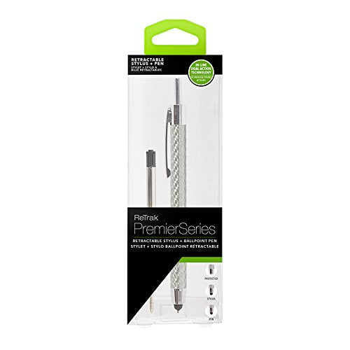 ReTrak Retractable Premier Series Stylus and Pen (ETSTYLUSPBLK)