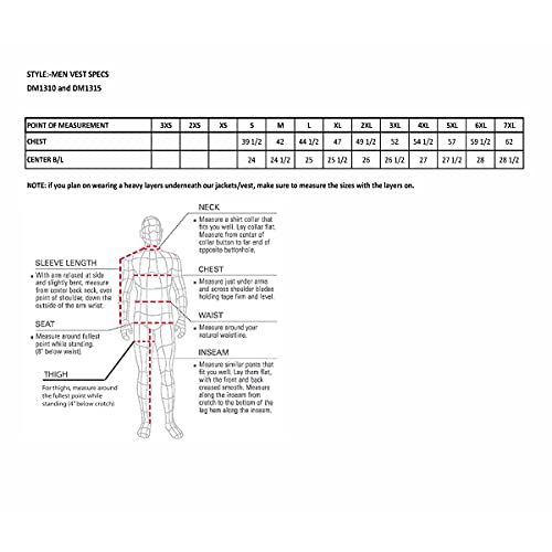 Milwaukee Leather DM1315 Men's Blue Denim Classic Side Lace Snap Front Vest - 3X-Large