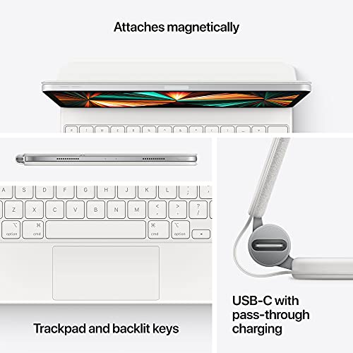 Apple Magic Keyboard: iPad Keyboard case for iPad Pro 11-inch (1st, 2nd, 3rd, 4th Generation) and iPad Air (4th, 5th Generation), Great Typing Experience, Built-in trackpad, British English - Black