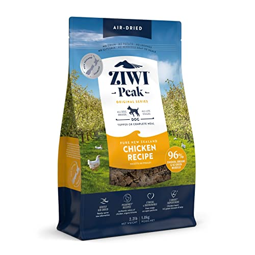 ZIWI Peak Air-Dried Dog Food – All Natural, High Protein, Grain Free and Limited Ingredient with Superfoods (Chicken, 2.2 lb)