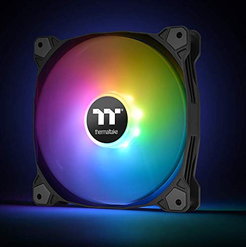 Thermaltake Pure Plus 12 RGB TT Premium Edition 120mm Software Enabled Circular 9 Controllable LEDs RGB PWM Case Radiator Fan 3Pack, TT RGB PLUS Software, AI Interactive Voice Control CL-F063-PL12SW-A