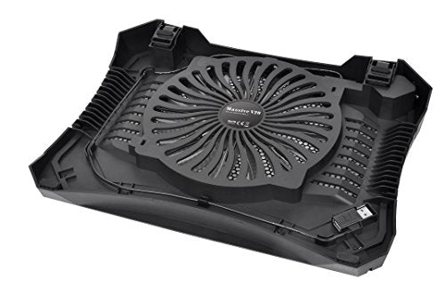 Thermaltake Massive V20 Steel Mesh Panel Single 200mm Blue LED Fan Adjustable Speed Control 10'-17' Laptop Notebook Cooling Pad CL-N004-PL20BL-A