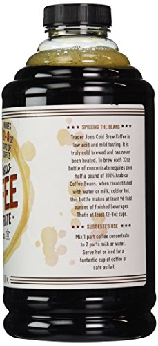 Trader Joe's Cold Brew Coffee Concentrate 100% Arabica Beans, 32 fl. oz.