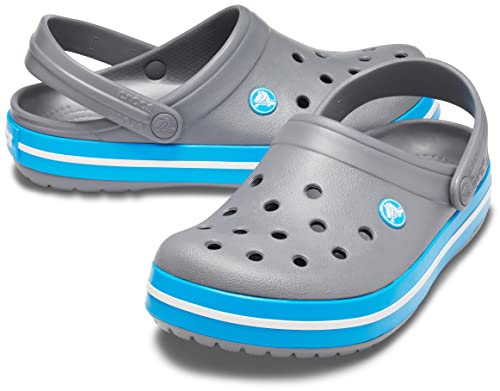 Crocs Men's and Women's Crocband Clog, Charcoal/Ocean, 14 Women/12 Men